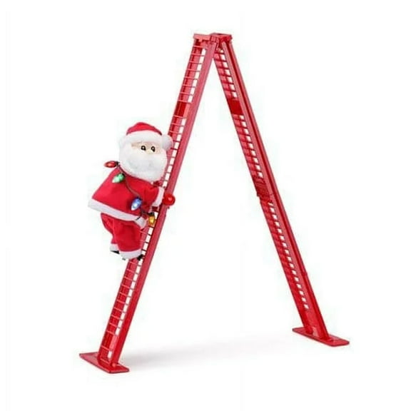 Mr. Christmas 17 in. Animated Ladder Climbing White Santa