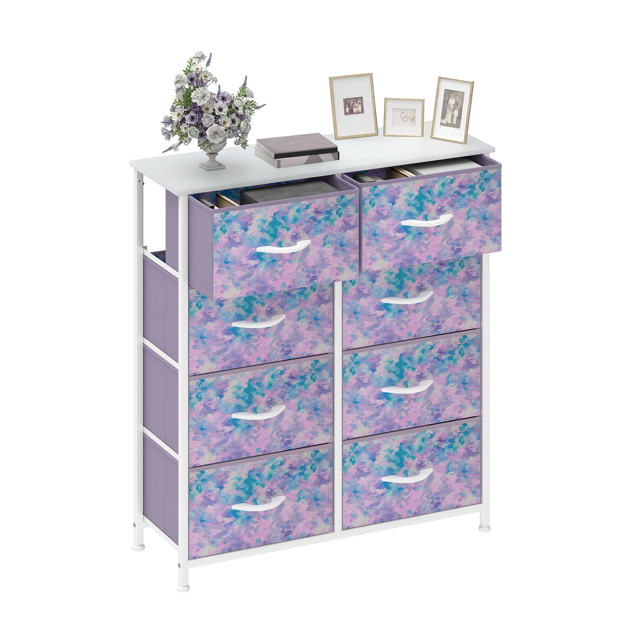 Uforic 8 Drawers Fabric Storage Dresser for , Closet, Living Room, Purple