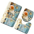 thumbnail image 2 of 3Pcs/set Bathroom Mat Set Anti-Slip Kitchen Bath Mat Carpet carpet set anti-slip Bathroom Toliet Rug Washable Beach Style, 2 of 9