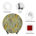 thumbnail image 4 of Daiia Cartoon Corn and Wheat Printed Pattern Ceramic Plate Dinner Plates Bone China Decorative Plates with Display Stand Art Ceramic Ornaments for Wall Hanging Decoration-10in, 4 of 6