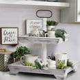thumbnail image 6 of Tiered Tray for Decors Wood Two Tiered Tray, 6 of 6