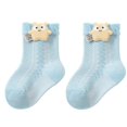thumbnail image 1 of 1 Pair Baby Socks Comfortable Lovely Pattern Multi Color Hosiery Stretchy Breatheable for 0-3 Years Kids Yellow M, 1 of 4