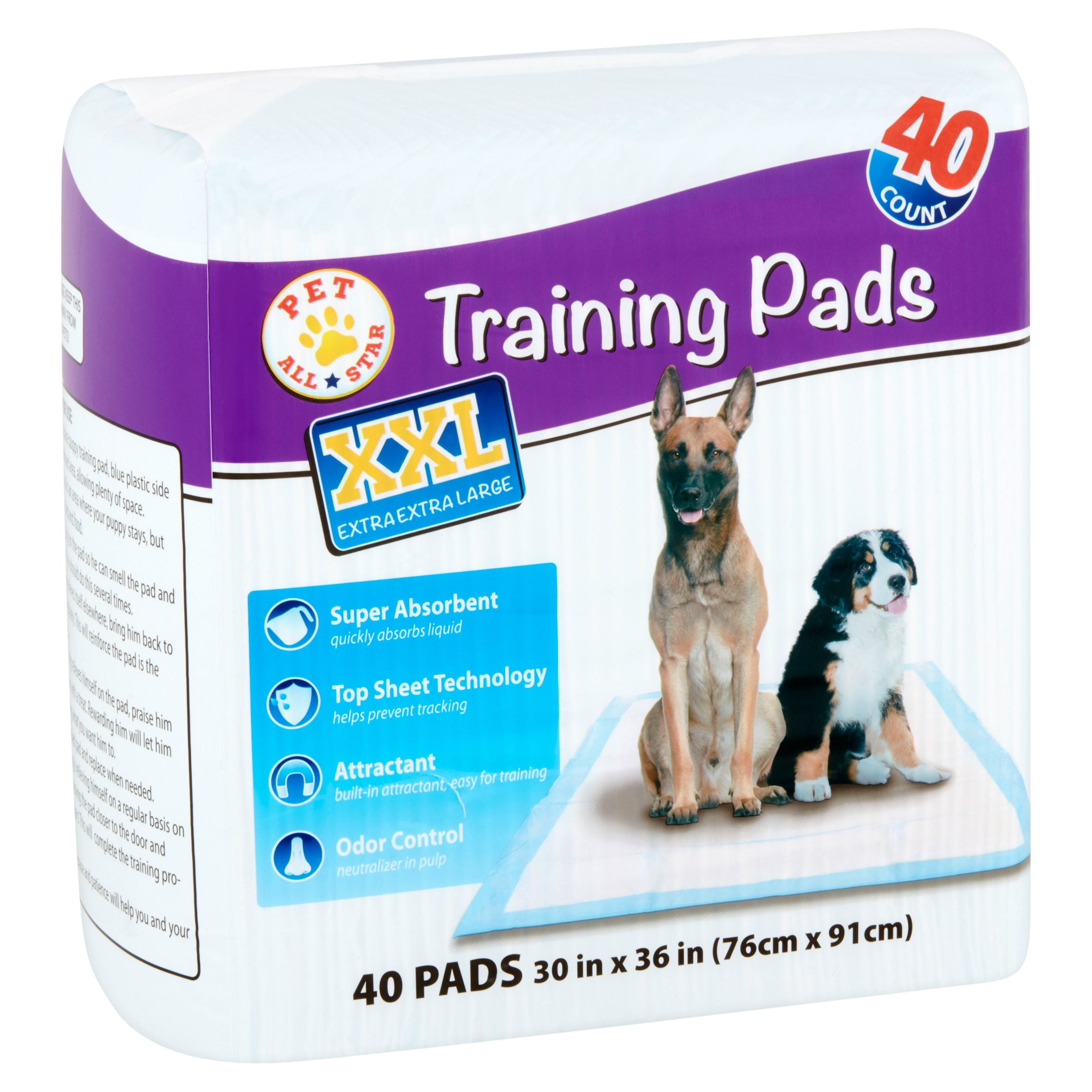 Dog Training Pads 30 x 36 40 Count Pack XXL Pet Absorbent Odor