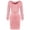 Pink, variant on Fesfesfes Women Gowns Long Sleeve Dress Formal Gowns V Neck Sequin Party Office Gowns And Evening Dresses