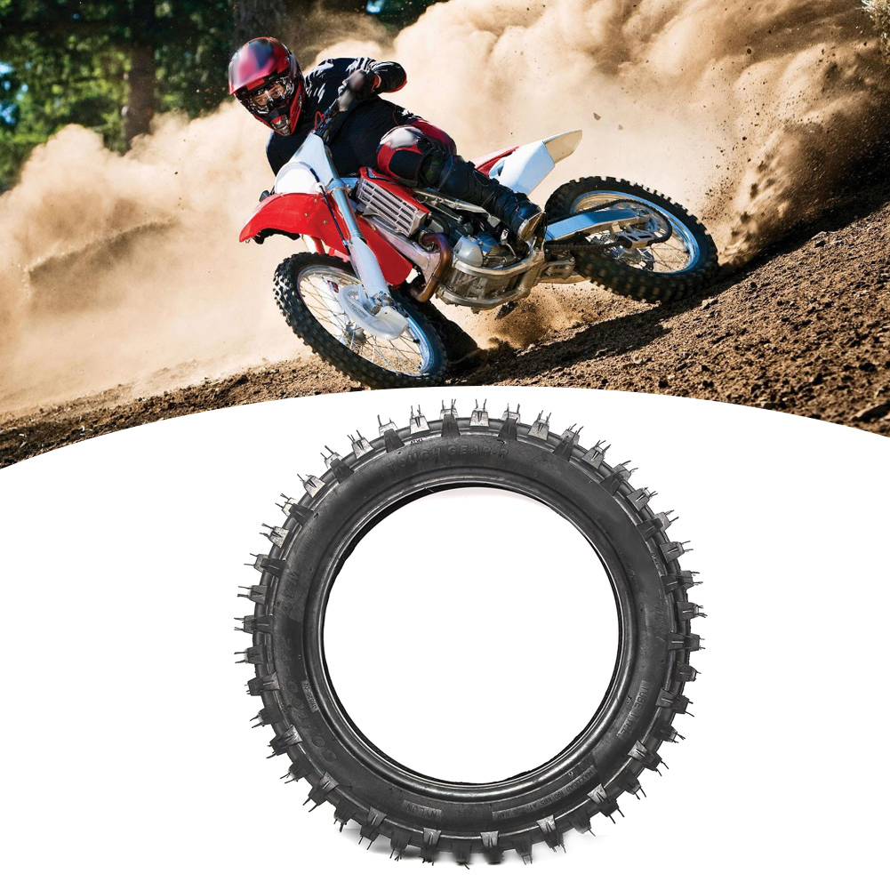 Pneu Moto Tout-terrain 80/100-12 (3.00-12) Avec Chambre à Air - Charge Max 170 Kg - 4PR - Pour Pit Bike Et Dirt Bike