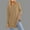 Khaki, variant on Oplxuo Women's Casual Long Sleeve T-Shirts with Thumb Hole, Loose Crewneck Solid Tunic Tops Basic Fall Pullover Blouses