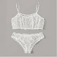 thumbnail image 1 of Ropa interior sexy de estilo europeo y americano de malla con volantes y puntos transparentes, lencería sexy de dos piezas, 1 of 5