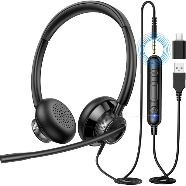 Auriculares USB New bee H361 con micrófono para PC y portátil