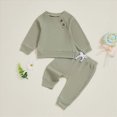 thumbnail image 2 of TOWED22 Toddler Baby Boy Clothes Solid Color Sweatshirt + Sweatpants Outfits Set 2Pcs Fall Winter Clothes(Blazer,3-4 Y), 2 of 9