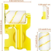 Kezqiaxn Paint Edger Roller Brush, Multifunctional Hand-Helds Cleancut Paint Edger Roller Brush Portable Tool, Rexroth Pole Mountables Paint Edger with Roller and Brush for Room Wall Ceiling Painting