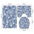 thumbnail image 3 of Dog with Woof and Bark Bathroom Rugs Sets 3 Piece,Toilet Cover Set,Absorbent Non Slip Bathroom Mats Sets with U-Shaped Contour Rug Toilet Rug Set, 3 of 5