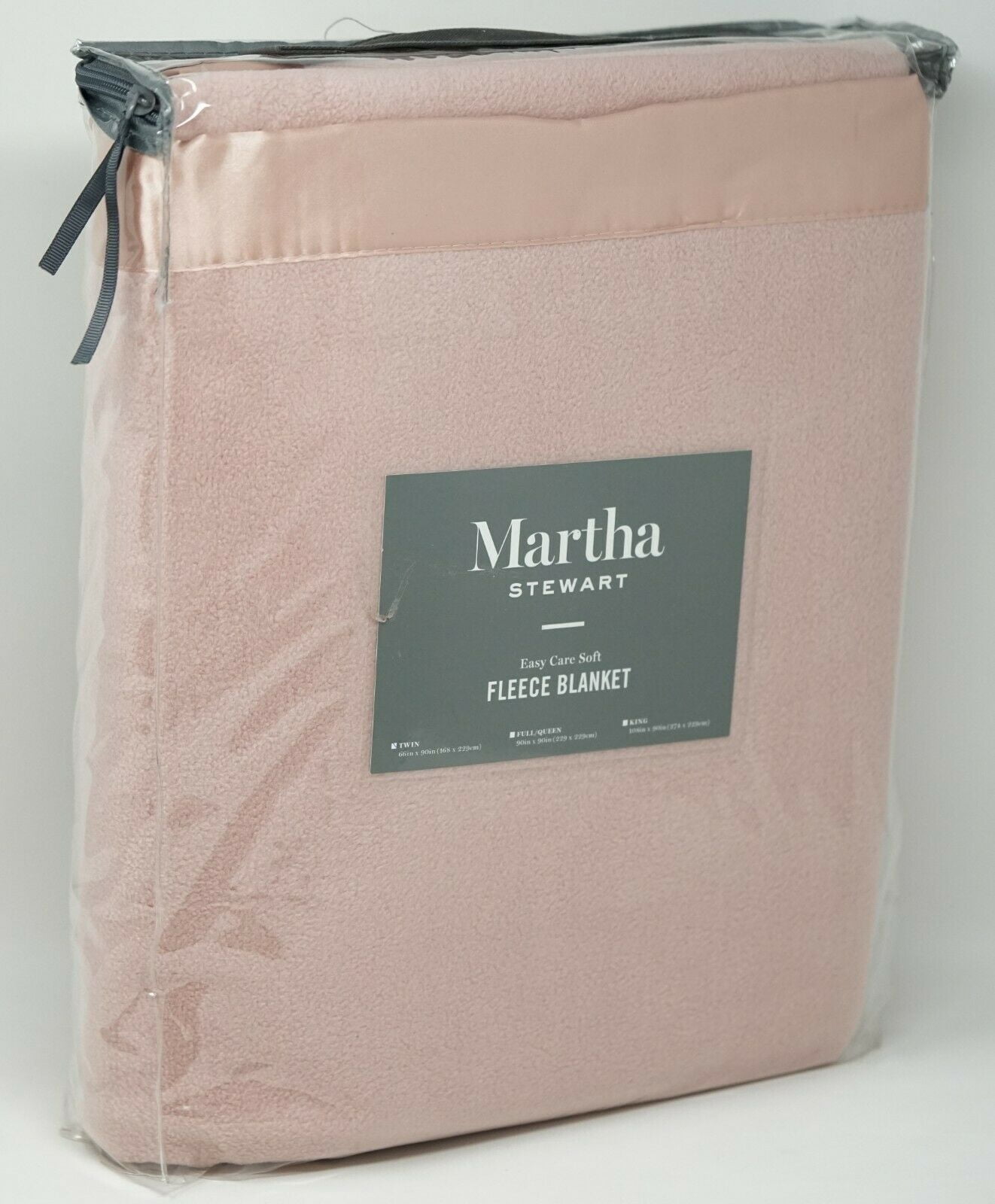 Martha Stewart Collection Soft Fleece Blanket Bedding TWIN Mauve