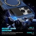 thumbnail image 5 of for iPhone 16 Pro Max Case Magnetic with Ring Stand Black Fits Wireless Charging, iPhone 16 Pro Max Phone Case with Camera Lens Protector Cover Shockproof Anti-Slip (Blue), 5 of 17