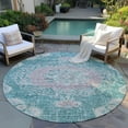 thumbnail image 6 of Addison Rugs Chantille Indoor/Outdoor Transitional Geometric, Abstract Teal Washable Round Rug, 8' x 8', 6 of 6