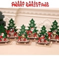 thumbnail image 3 of 1PC New Year DIY Decor Santa Snowman Elk Xmas Sled Ornaments Christmas Decorations for Home Crafts Wooden Jigsaw Gifts, 3 of 17