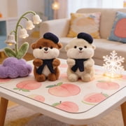 13.8inch Beaver Stuffed Animals, Stuffed Beaver Plush Toys, Birthday Christmas Valentines Day Soft Toys Gifts for Boys Girls (White)