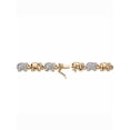 thumbnail image 2 of PalmBeach Jewelry Diamond Accent Two-Tone Elephant Parade Bracelet Yellow Gold-Plated 7.25", 2 of 5