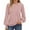 Pink, variant on Afdoent Womens Tops Womens Long Sleeve Tops Pleated Crew Neck Business Casual Blouses Fashion Clothes 2025 Trendy Outfits Fashion Casual Blouses