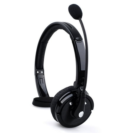 Bluetooth Headset with Microphone & Bluetooth 4.0, Office Wireless Headset, Over The Head Earpiece for Cell Phone, Skype, Truck Driver, Call Center,