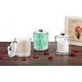 Set of 4 Clear Acrylic Bathroom Vanity Canister Jars, 12 Oz. Storage ...