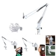 thumbnail image 2 of Adjustable Metal Microphones Scissor Arm Stand Foldable Shock Mount for and Live Streaming, 2 of 17