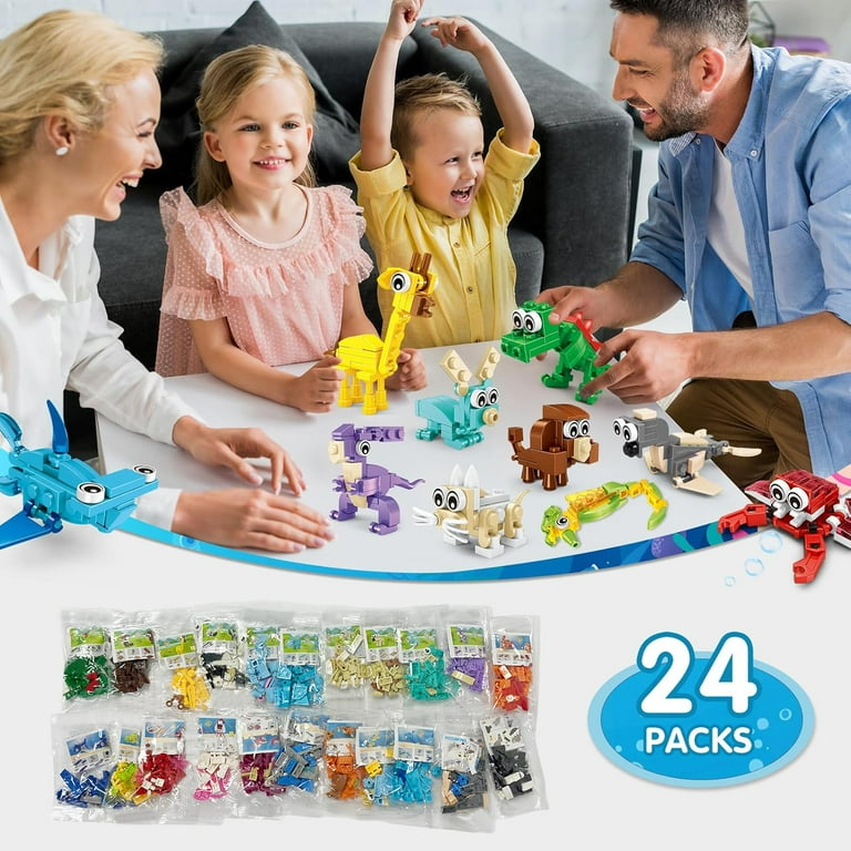 EMPIRE PARTY Building Sets 24 Packs, 72 Animal Figures, 3-in-1