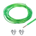 thumbnail image 1 of Uxcell 1/8 Green Vinyl Coated Wire Ropes 20ft Galvanized Steel with 2PCS M3 Loop Sleeves, 1 of 7