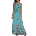 thumbnail image 1 of Ladies Summer Bohemian Vacation Strap Printed Sleeveless Dress, 1 of 6