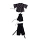 thumbnail image 1 of Ropa para figuras de acción a escala 1/12, ropa en miniatura, uniforme de samurái, muñeco para vestir. Gris negro, 1 of 9