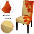thumbnail image 4 of Dining Chair Covers Set of 6 Maple Leaves Autumn Detachable Washable Stretch Kitchen Seat Covers Protective for Home,Restaurant,Banquet, 4 of 6