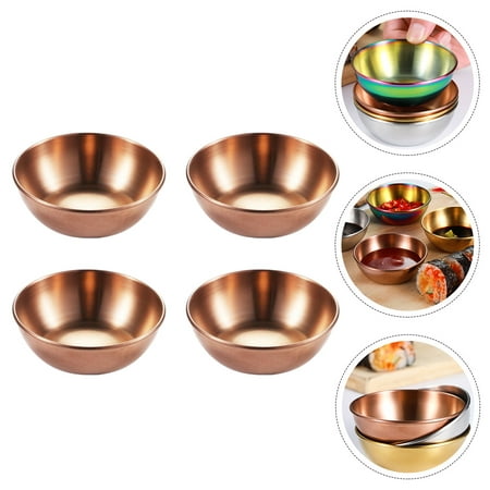 

Stainless Steel Sauce Dish 4 Pcs Stainless Steel Sauce Dishes Spice Seasoning Dishes Appetizer Serving Plate