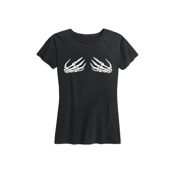 Instant Message - Skeleton Hands, Chest - Women's Short Sleeve Graphic T-Shirt