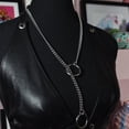 thumbnail image 4 of Collier Ras du Cou Chaîne Antidérapante pour Femmes Hommes Acier Inoxydable Chaîne Cubaine Colliers en Forme de Y Collier Punk Rock Collier Réglable Lariat Y Colliers de Bal Bijoux, 4 of 4