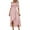 Pink, variant on Staron Summer Dresses for Women Off Shoulder Casual Solid Color Irregular Hem Short Sleeve Round Neck Bandage Party Cocktail Dress, Pink XL