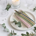 thumbnail image 4 of Cloth Napkins Set of 8 - 20x20 Inches, Colorful Striped Washable Reusable Table Napkins, Sage Green Pink White Vertical Lines Soft & Absortbent Dining Napkin for Party Wedding Hotel Restaurant, 4 of 9