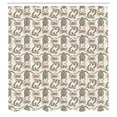 thumbnail image 2 of Ambesonne Animal Shower Curtain, Lizards Turtles and Crabs, 69"Wx70"L, Eggshell Multicolor, 2 of 4