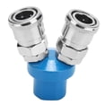 thumbnail image 1 of Raccord rapide pneumatique de type C 1/4" pour pompe à air et compresseur d\'air (2 voies), 1 of 4