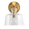 thumbnail image 5 of Eden Home 12" Transitional Metal Wall Sconce in Brass and Clear, 5 of 6