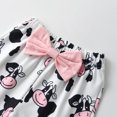 thumbnail image 5 of Newborn Baby Girl Clothes Animals Style Long Sleeve Ruffle Romper Pants Set 3PCS Pink, 5 of 6