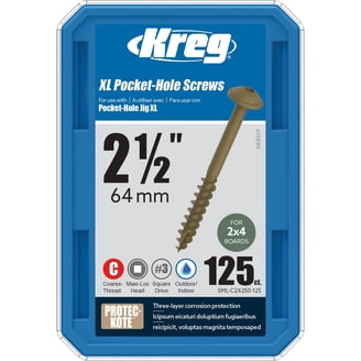 Kreg SML-C4X400-75 XL Pocket Screws, 4 Inch, Premium Steel, Heavy