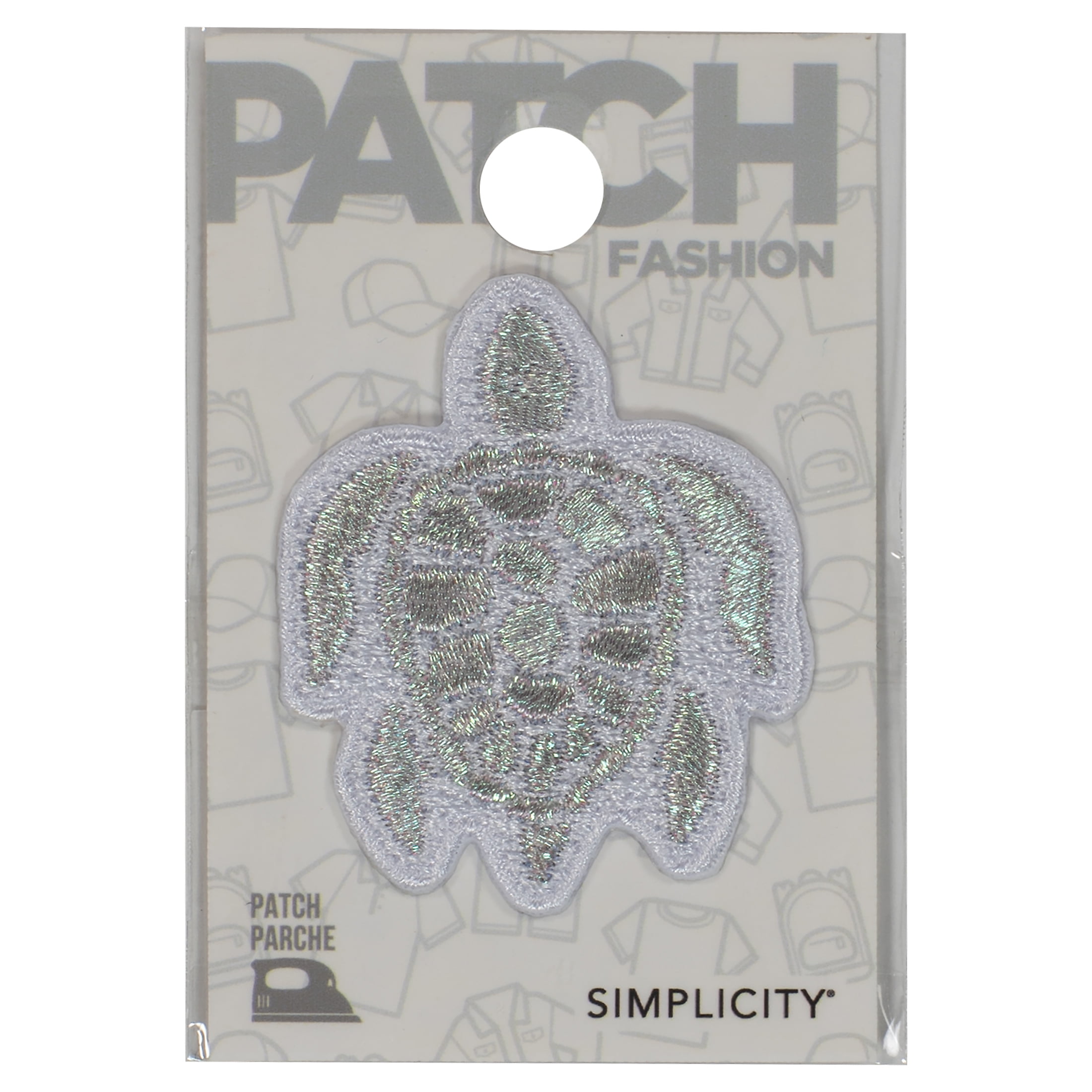 Simplicity Green Polyester Tie-Dye Turtle Fashion Iron-on Applique