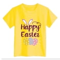 thumbnail image 4 of MIASHUI T-Shirt Graphique de Pâques à Manches Courtes pour Garçons, Confortable et Décontracté, Imprimé pour Filles, Jaune, 12-13 Ans, 4 of 4