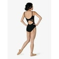 thumbnail image 3 of DanzNmotion Women Black Mesh Inserts Camisole Leotard  P-L, 3 of 3