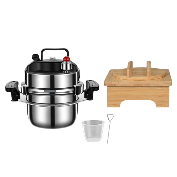 Olla a presión de 2L, sartén de cocina de acampada, olla interior de cerámica antiadherente para el hogar, utensilios de cocina familiares de acero Estilo C mayimx Olla a presión