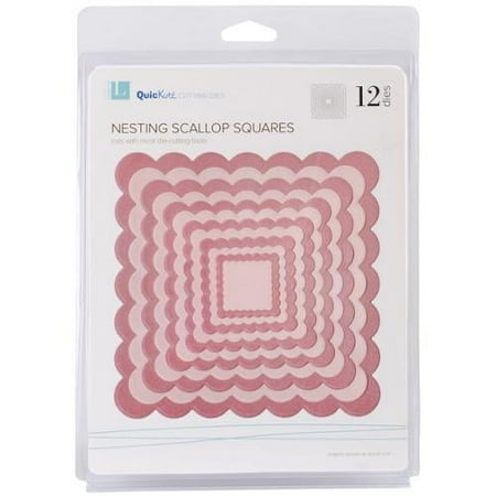 Lifestyle Nesting Dies, Scallop Squares, 12 Dies