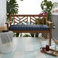thumbnail image 3 of Sorra Home Navy Dotted Stripes Indoor/Outdoor Corded Bench Cushion, 3 of 5