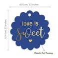 thumbnail image 6 of Inkdotpot 50 Pack Real Gold Foil Paper Tags Love Is Sweet Wedding Favor Hang Tags, 6 of 7