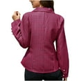 thumbnail image 2 of Fanxing Blazer Plaid Tweed Blazer Jacket for Women Casual Long Sleeve Double Breasted Lapel Office Fall Winter Coat with Pockets S,M,L,XL,XXL,XXXL, 2 of 4
