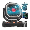 thumbnail image 1 of Ventilador de Camping EEIFO 30cm con Linterna LED 40000mAh con Control Remoto Negro, 1 of 7
