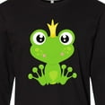 thumbnail image 4 of Inktastic Cute Frog, Green Frog, Frog Prince, Crown Long Sleeve T-Shirt, 4 of 5